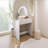 39" Makeup Vanity Table With Mirror Touch Screen Lighted Mirror, Dressing Table With Drawer For Bedroom