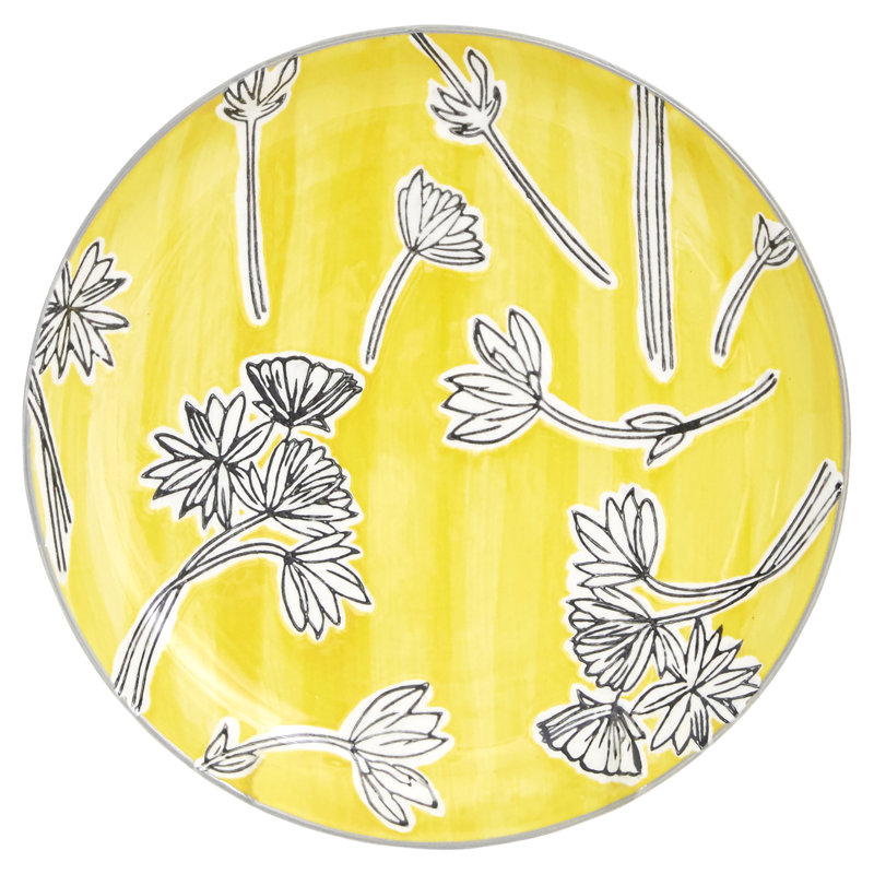Service de table en céramique 16 pièces Couleur Yellow