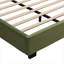 Structure de lit tapissier en velours pour lit très grand lit, vert classique avec tête de lit capitonnée incurvée pour chambre à coucher résidentielle