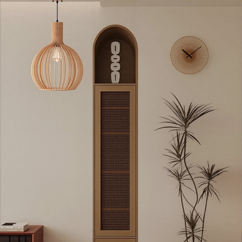 Malpress 1 - Light Light Brown Single Pendant, 27.55" H x 21.65" W x 21.65" D