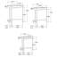 Ensemble de 3 tables basses gigognes Demilune