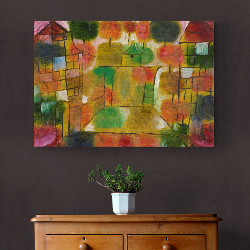 Landscape, Henri-Edmond Cross, Canvas, Wall Art, Framed Print by Paul Klee - Wrapped Canvas Print, 81cm H x 117cm W x 4cm D