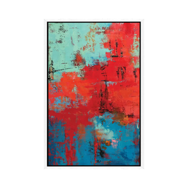 Abstract IX by Olena Bogatska - Print on Canvas, White Framed, 152.5 cm H x 101.5 cm W