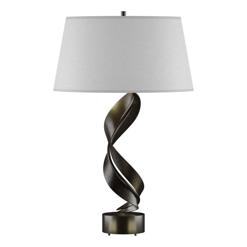 Folio 25.1" Table Lamp, Natural Anna, Oil Rubbed Bronze