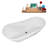 75" Streamline Soaking Matte White Freestanding Tub and Tray With Drain-101310209