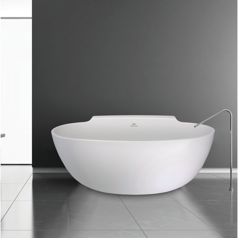 Baignoire autoportante 58 "x 36" Metro Guthrie, Blanc mat