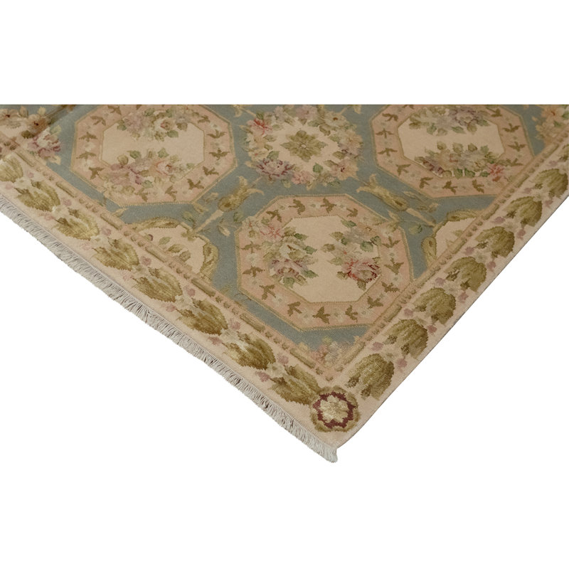 Handmade Silk and Wool Area Rug