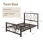 Lit plateforme vintage en métal Avren avec tête et pied de lit, design géométrique, sommier non requis-1063910076-1063910018