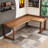 Nut-brown L-Shaped Solid Wood writing desk-118354602-118354603-118354607