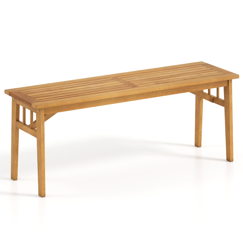 Banc de pique-nique en bois d'acacia Gymax