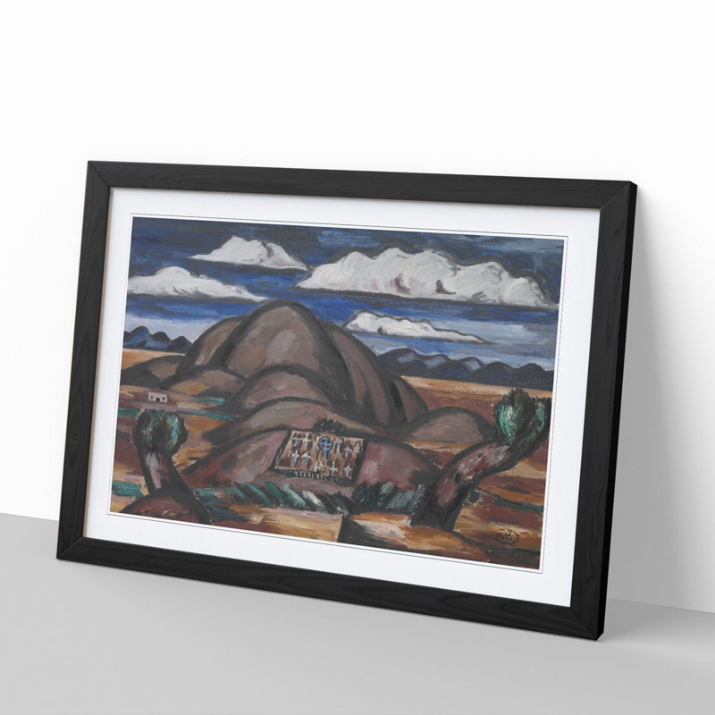 Cemetery, New Mexico by Marsden Hartley - Framed Print, Black Framed, 36cm H x 48cm W x 2cm D