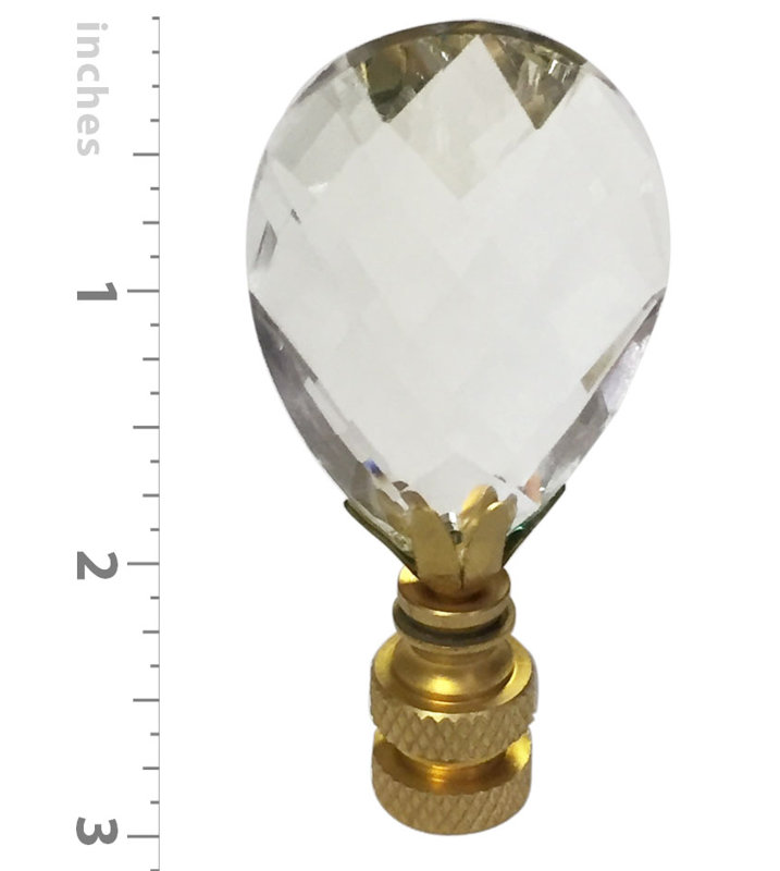 Diamond Swiss Cut K9 Crystal Lamp Finial