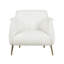 Chaise rembourrée blanche Boucle