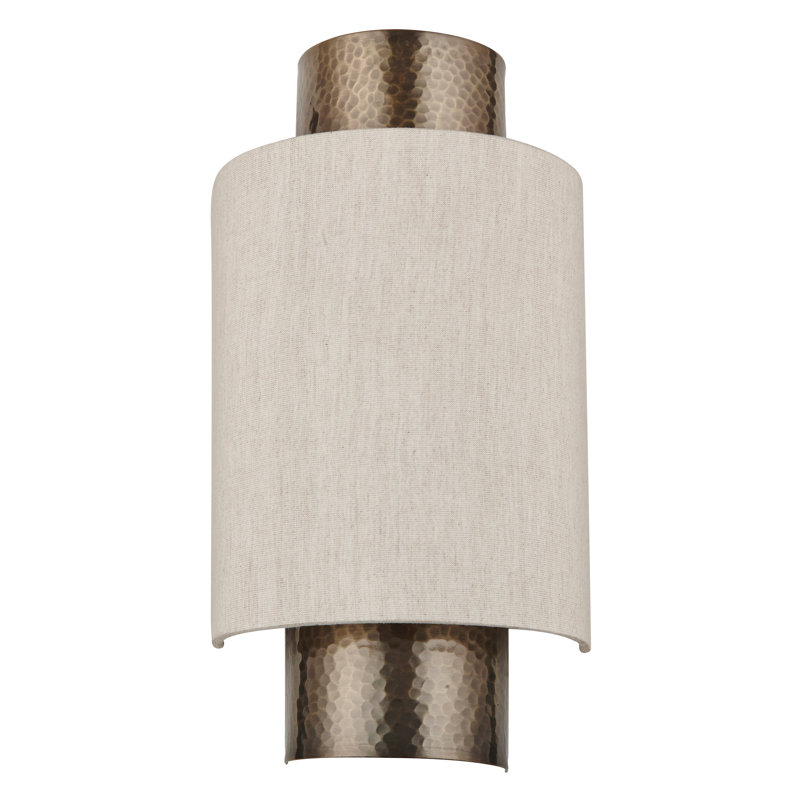 Beedle Steel And Fabric Flush Mounted Sconce