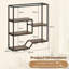 Wine Bottle & Glass Rack Rustic Brown + Black