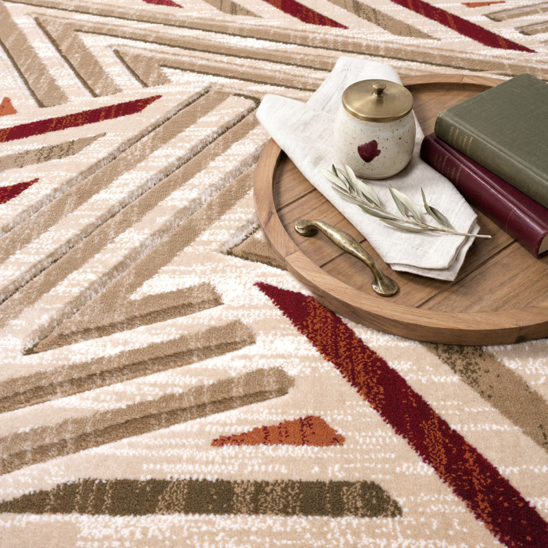 Alexia Collection Geometric Modern & Contemporary Area Rug, 6'9 X 9'6