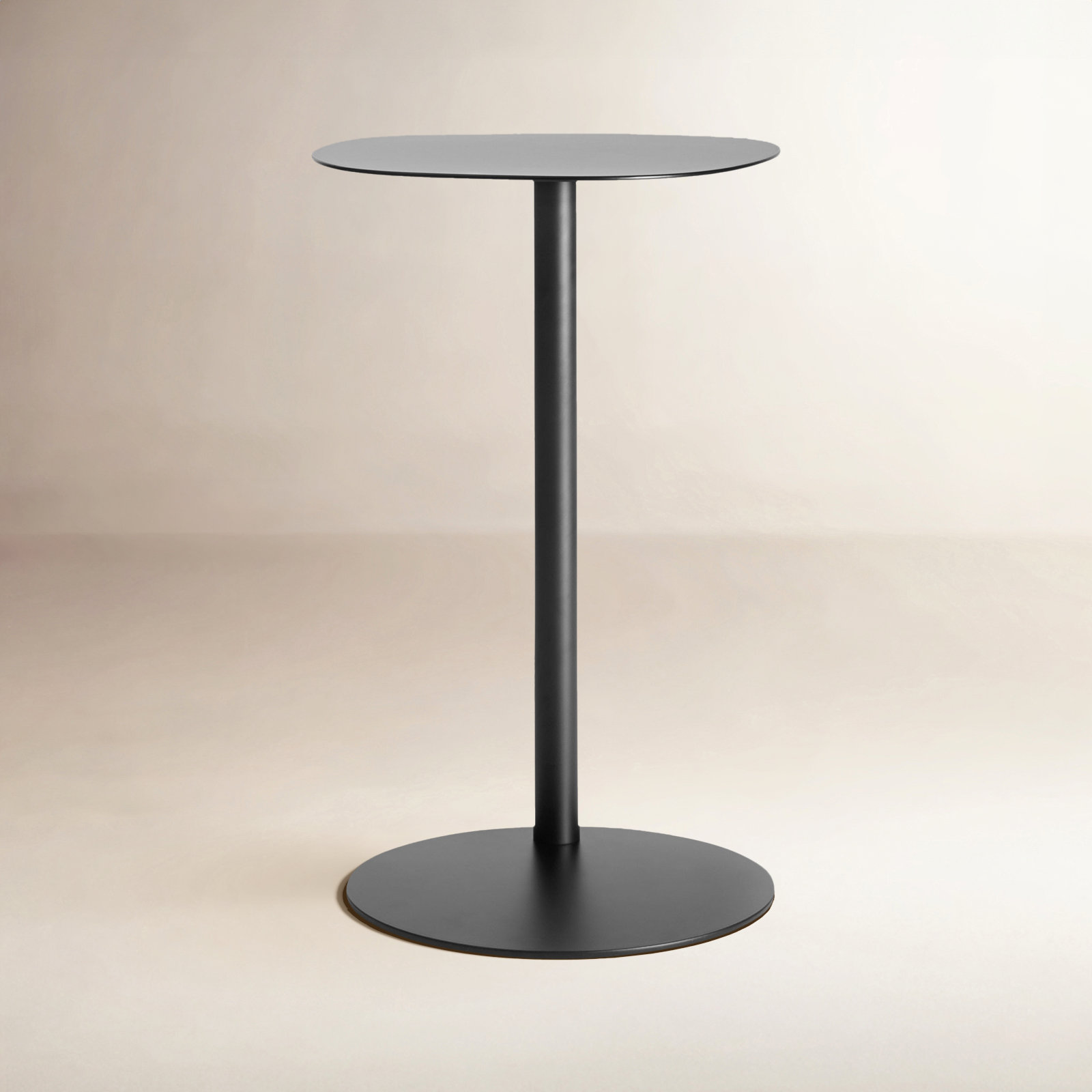 Swole Single End Table, 25" H x 20" W x 15" D, Black