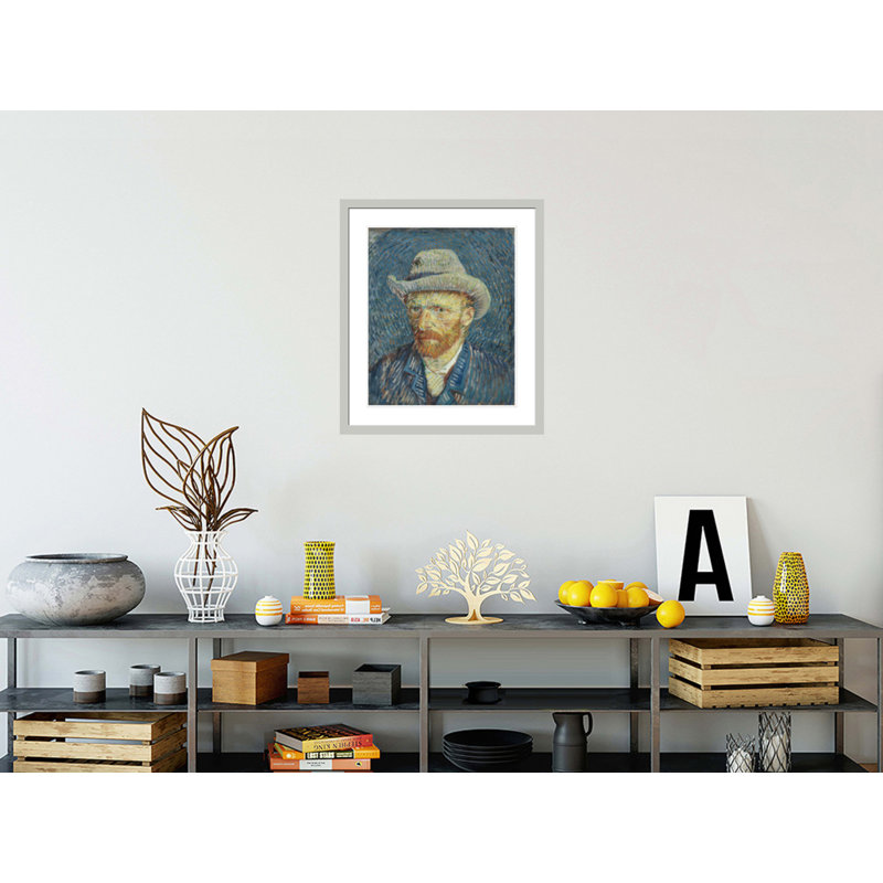 Autoportrait au chapeau de feutre gris par Vincent van Gogh, 27,11 po H x 23,5 po L