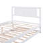 Lit plateforme double durable avec lit gigogne réglable, parfait pour économiser de l'espace et être multifonctionnel dans les chambres modernes.-1616941354