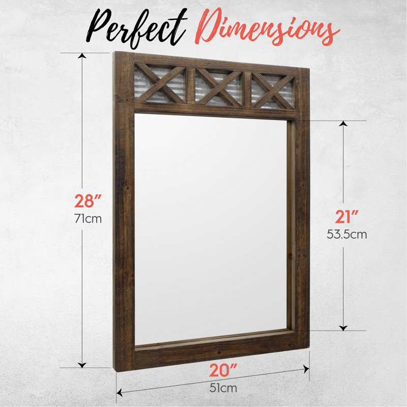 Miroir de salle de bain Frise Blerton, Brun