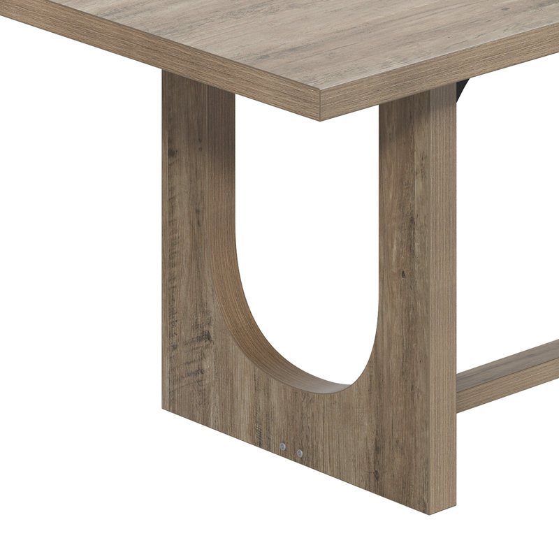 70.8" x 31.5" Classic Large Rectangle Dining Table, Farmhouse Multipurpose Table with Unique Base For 6-8 persons
