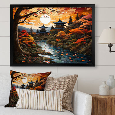 Asian Asian Kyoto Autumn I, reproduction d'art sur toile