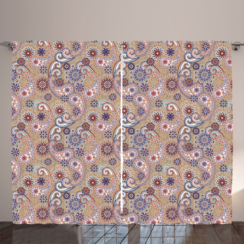 Chidunelo Polyester Semi Sheer Curtain Pair, 140cm W x 260cm L