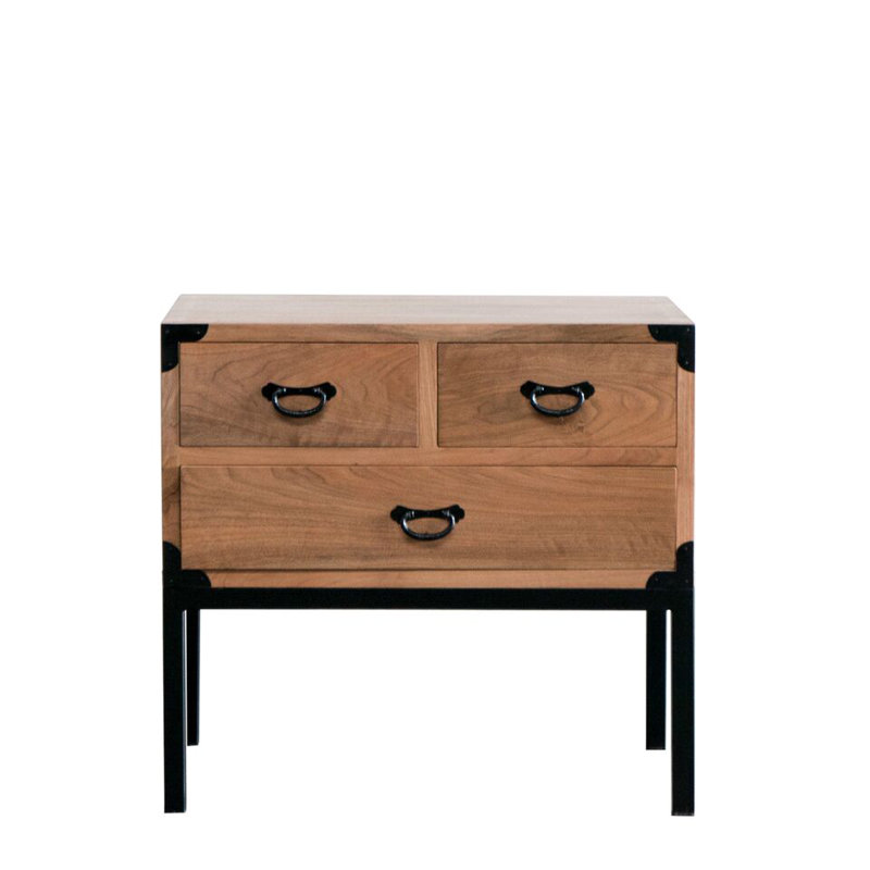 Kobe Solid Walnut Nightstand, Light Walnut