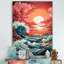 Dramatic Ocean Waves V, reproduction d'art sur toile-1847974253-1847974254