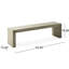 Banc de salle à manger en bois gris et taupe, inspiré, cadre de 63 po, durable, esthétique d'assemblage minimal, long et facile à assembler