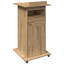 Lectern With Wheels & Drawer 55X55x107 Cm Engineered Wood-1692473989