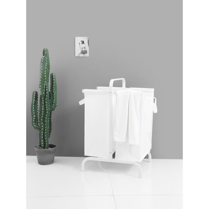 110l Large 2 Laundry Basket, White Cloth Hamper With Lid And Sorting Cards For Clothes & , Strong Storage Basket Lid, Storage, Box