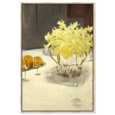 Oliver Gal Still Life with Daffodils Floral - Framed Canvas Art