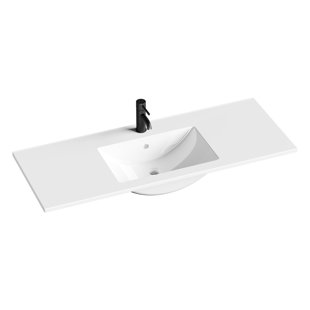 Plateau de meuble-lavabo en résine avec lavabo 48 po