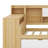 Daybed With Storage Drawers & Bookcase, Corner Bed With Desk & Shelves, Multi-Functional L Shaped Bed With Convertible Headboard-1256424535-1256424533