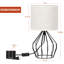 Lampe de table avec abat-jour en tissu et base en fil métallique-1248307280-1248307309