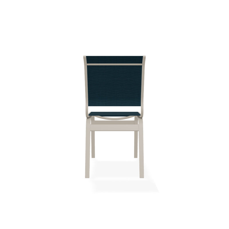 Chaise d'appoint de salle à manger Hiraku, Désert texturé, Sunbrella® bleu sarcelle