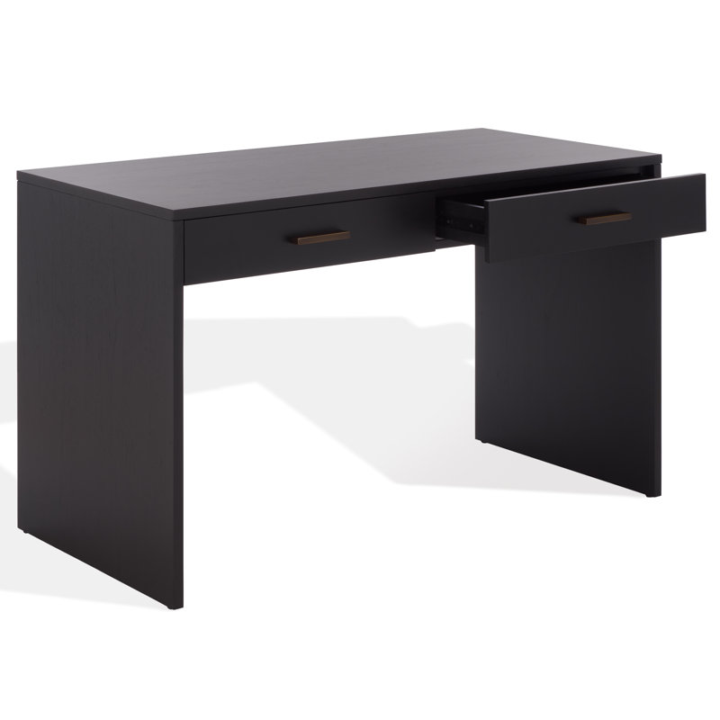 Barris Jessey 2 Drawer Wood Desk, Black