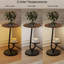 Bedside Table With 3 Color Light, End Table With 2 Tier Board, L-Shaped Coffee Side Table
