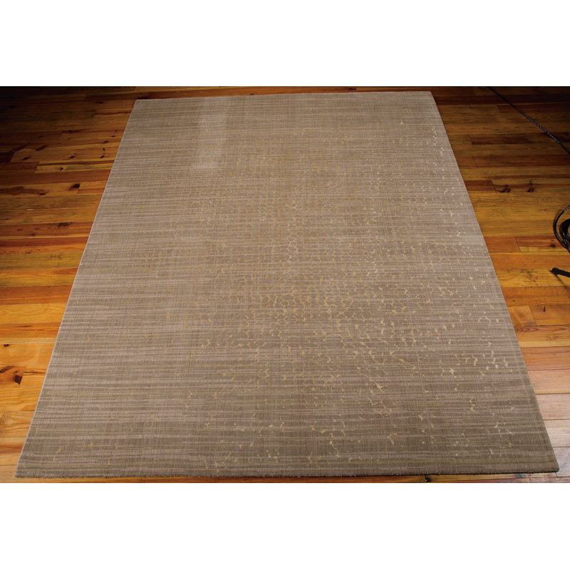 Tapis en laine / soie à motif abstrait Norcatur, Rectangle 7 pi 9 po x 9 pi 9 po