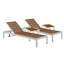Ensemble de chaises longues inclinables de 76 po 4 pièces Devan-2101877583