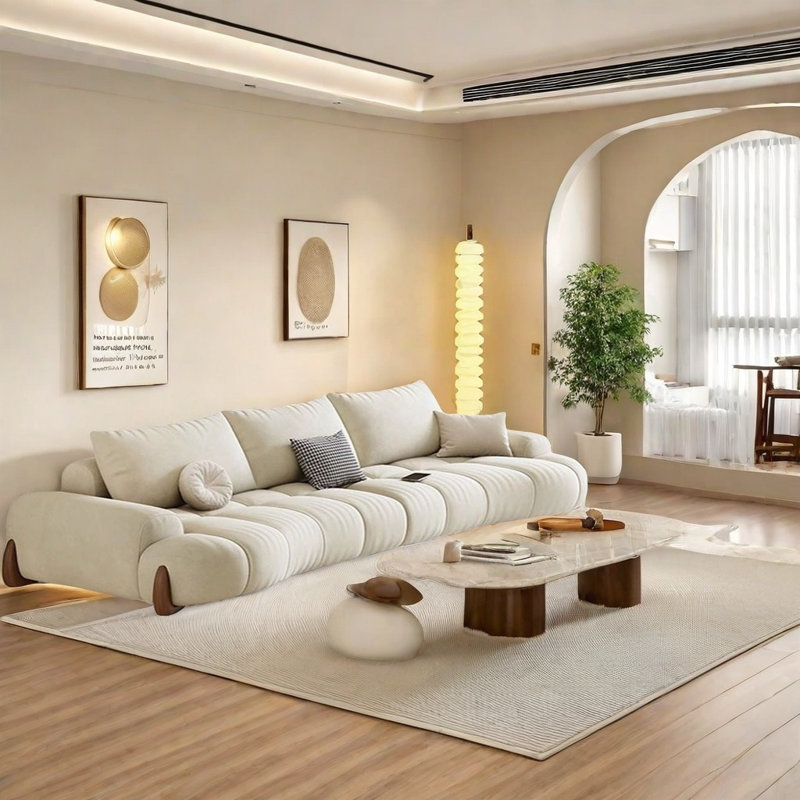 Canapé moderne simple, H 34,25 po x l 74,8 po x P 43,31 po