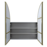 Two Door Steel Frame Arch Shape Medicine Cabinet