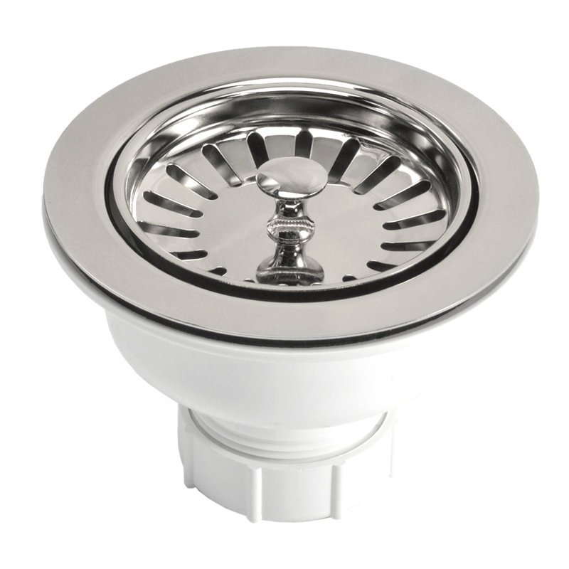 3.5'' Grid Kitchen Sink Drain, Polished Nickel