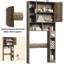 Armoire de rangement Farmhouse au-dessus de la toilette avec 2 portes de grange et 10 tablettes de rangement-949201968