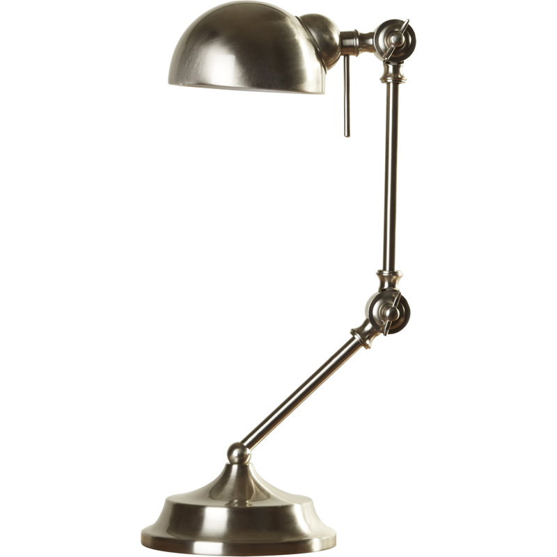 Adjustable Metal Desk Lamp, Antique Brass