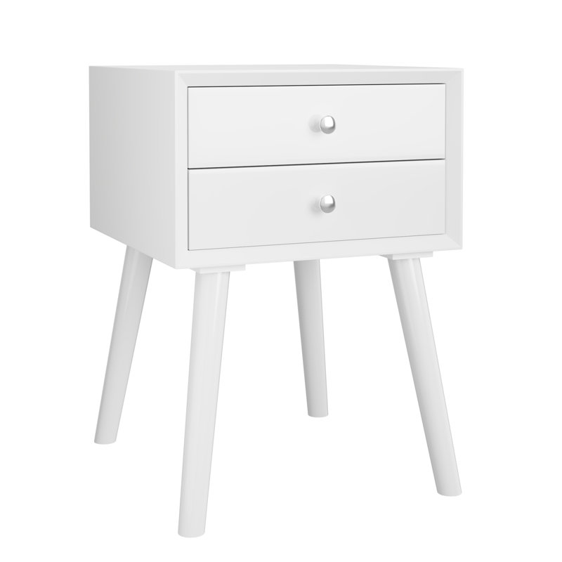 Headly 40 cm W Bedside Table, White