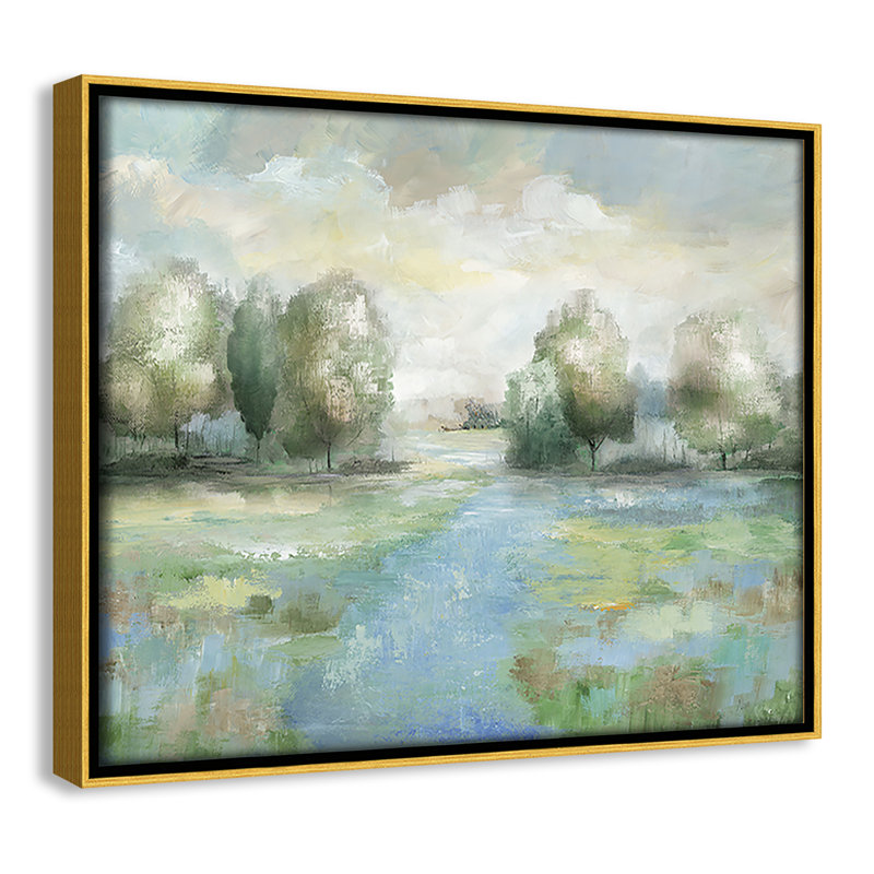 «Cleotis Into the Woods» par Nan, H 9,5 po x l 11,5 po, Doré