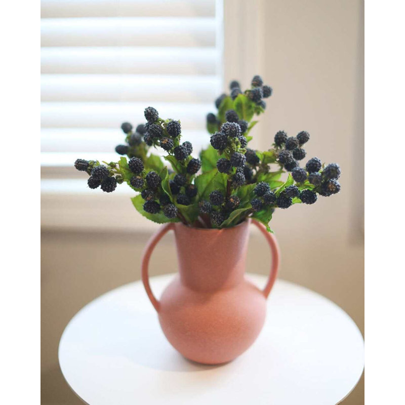 Artificial Blackberry Fruit 16.5", Red