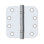 Deltana DSB4R53-UNL 4" x 4" x 5/8" Radius Hinges in Unlacquered Brass Pair